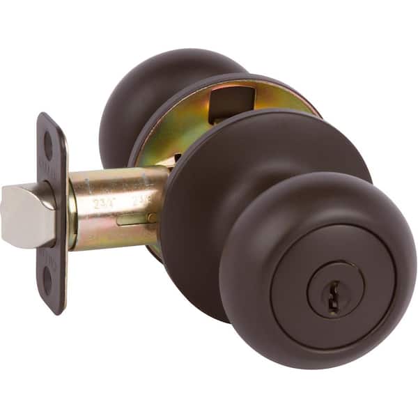 DELANEY HARDWARE Saxon Oil Rubbed Bronze Keyed Entry Door Knob