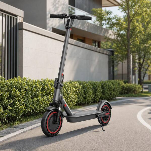 Wudkey 2-Wheel Electric Scooter, Dual Suspension and Solid Tire