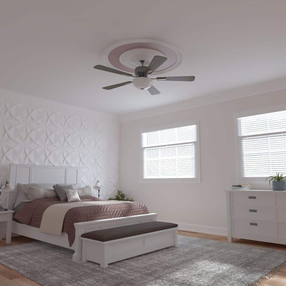 White Sequential Ceiling Ring 55" Diameter Decorative Trim