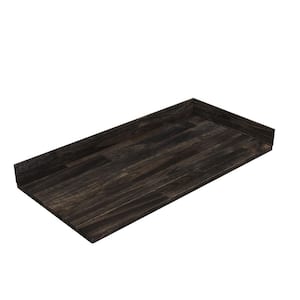 49 in. x 24 in. x 1 in. Acacia Vanity Top with Backsplash, Espresso