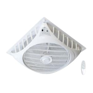 23.74 in. Indoor White DC-Motor Drop Ceiling Fan with Remote Control