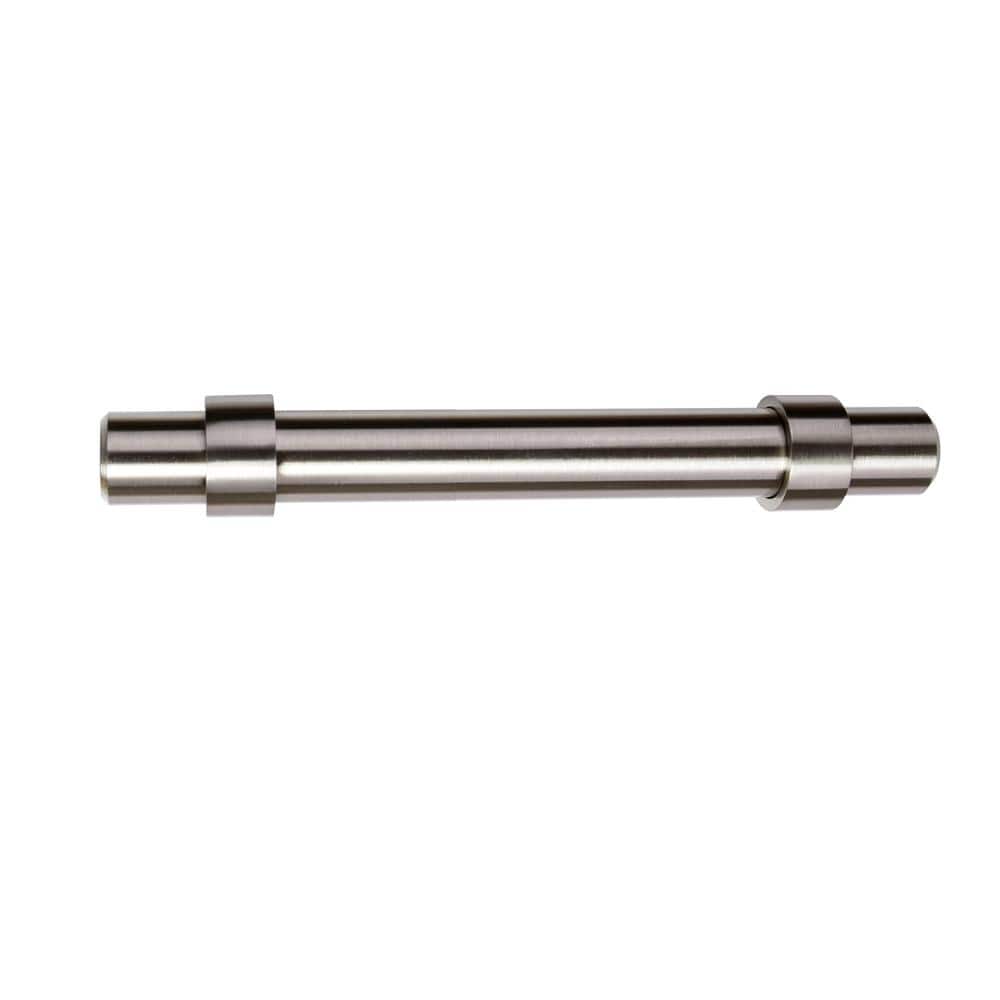 Satin Nickel Modern Bar Cabinet Pulls with Mounting Hardware, 10-Pack