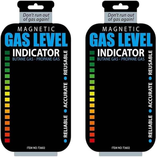 2-Pack Magnetic Gas Tank Level Indicator Practical Propane Butane LPG Fuel Gauge Bottle Grill Connectors Black