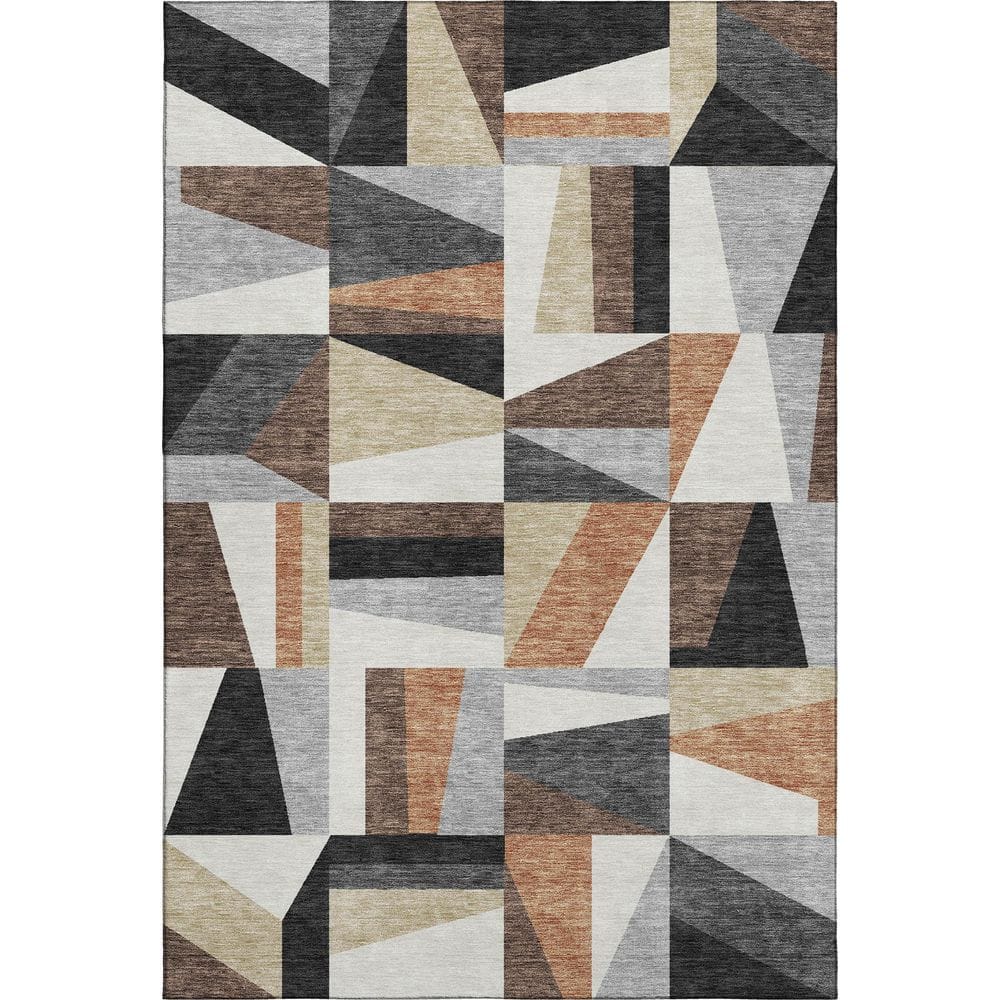Mayfield Premium Machine Washable Abstract AMF2327 Gray 5 ft. x 7 ft. 6 in. Area Rug price history on PriceWatchPro