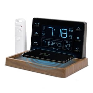 Weather Valet with Qi-Certified Wireless Charging Pad and Alarm Clock