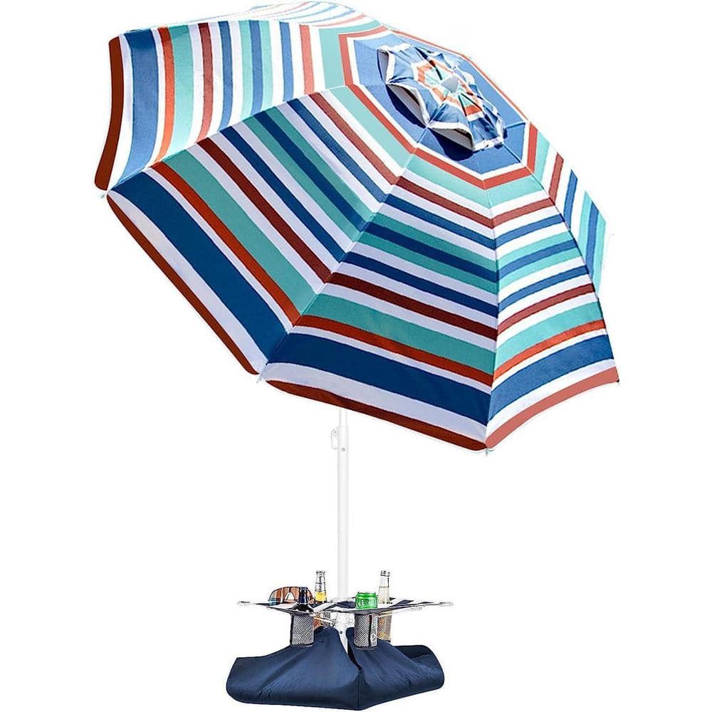 Beach Umbrella with Sand Bag and Cup Holder 6.5ft Beach Umbrella with Sand 