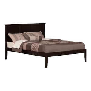 Madison Espresso King Platform Bed with Open Foot Board