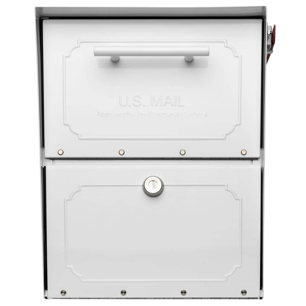 Oasis Classic Extra Large White Lockable Steel Mailbox