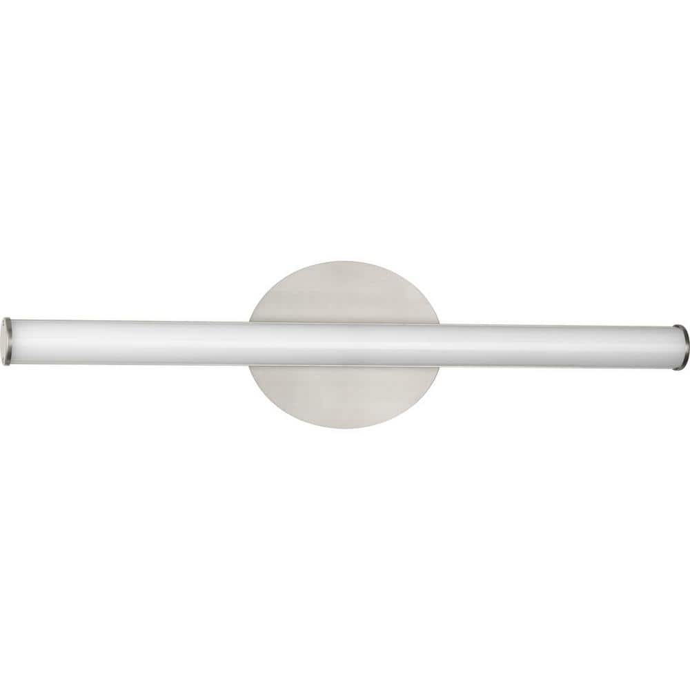 Progress Lighting Phase 3 Collection 24 in. Brushed Nickel Medium Modern 3CCT Integrated LED Linear Vanity 1-Light with Acrylic Diffuser -  785247265510