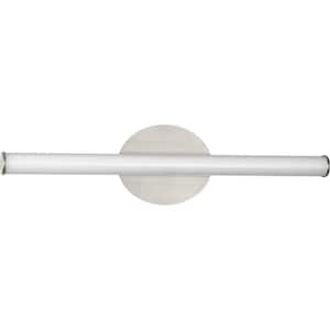 Phase 3 Collection 24 in. Brushed Nickel Medium Modern 3CCT Integrated LED Linear Vanity 1-Light with Acrylic Diffuser