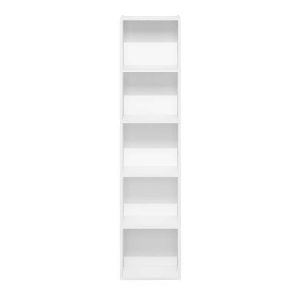 Contemporary White Heavy-Duty 5-Shelf Office Bookcase