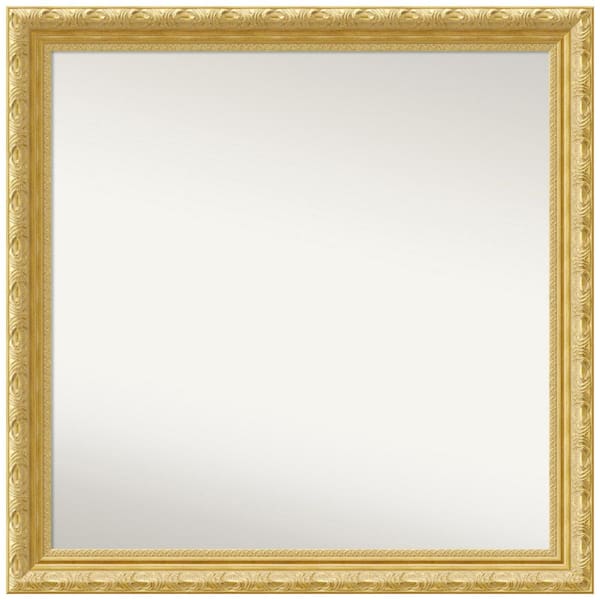 Amanti Art Versailles Gold 30 in. W x 30 in. H Non-Beveled Wood Bathroom Wall Mirror in Gold
