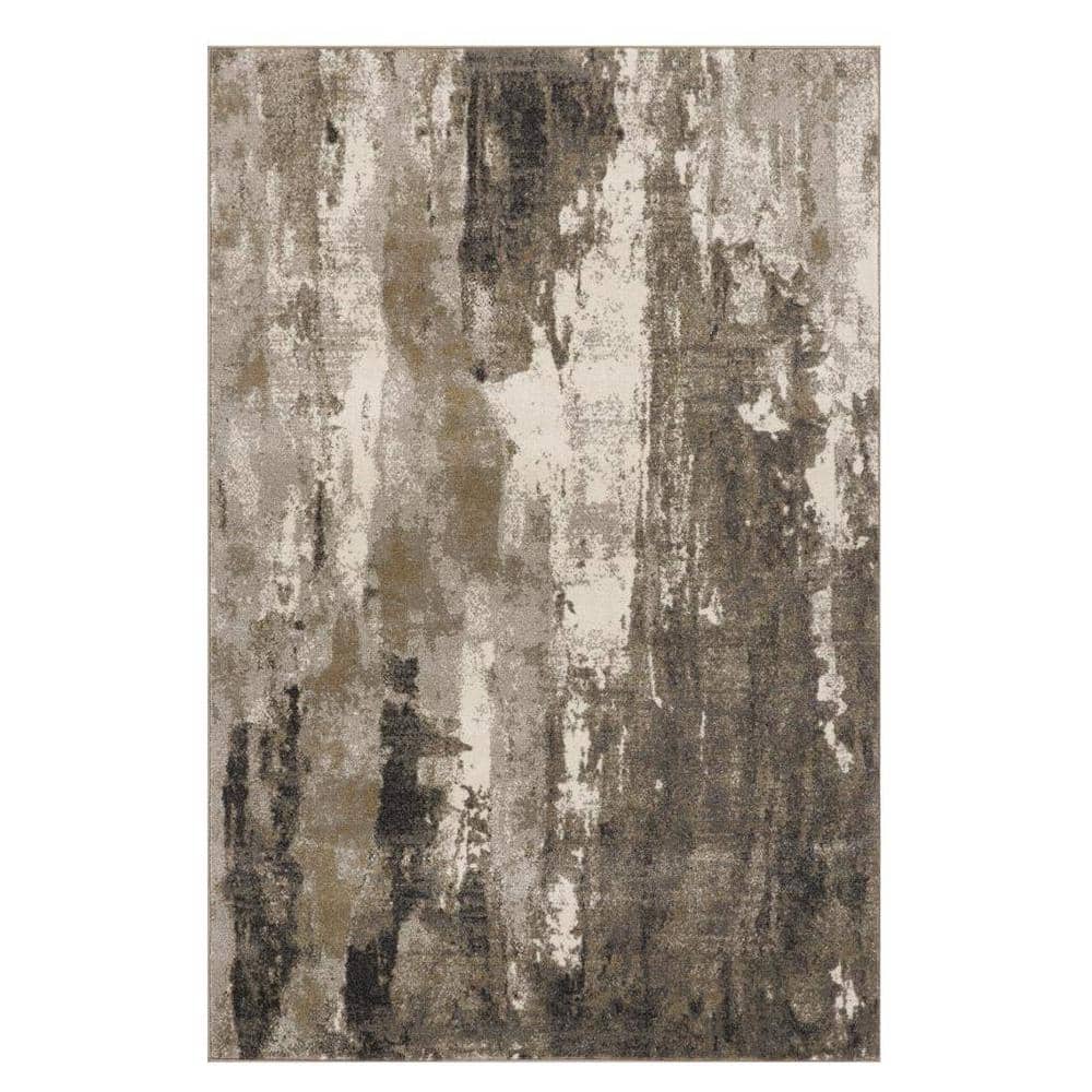 Luxe Weavers Modern Abstract Beige 9x12 Area Rug Stain Resistant Carpet