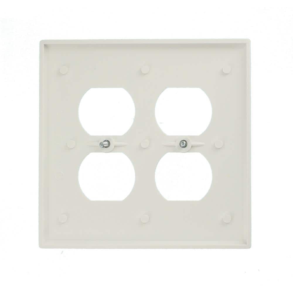 White Midway 2-Gang Duplex Receptacle Wall Plate