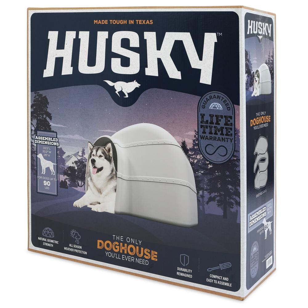 Large Gray Insulated Plastic Dog House
