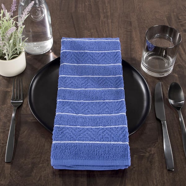 Multi-Colored Terry Weave 100% Cotton Kitchen Towel Set (Set of 16