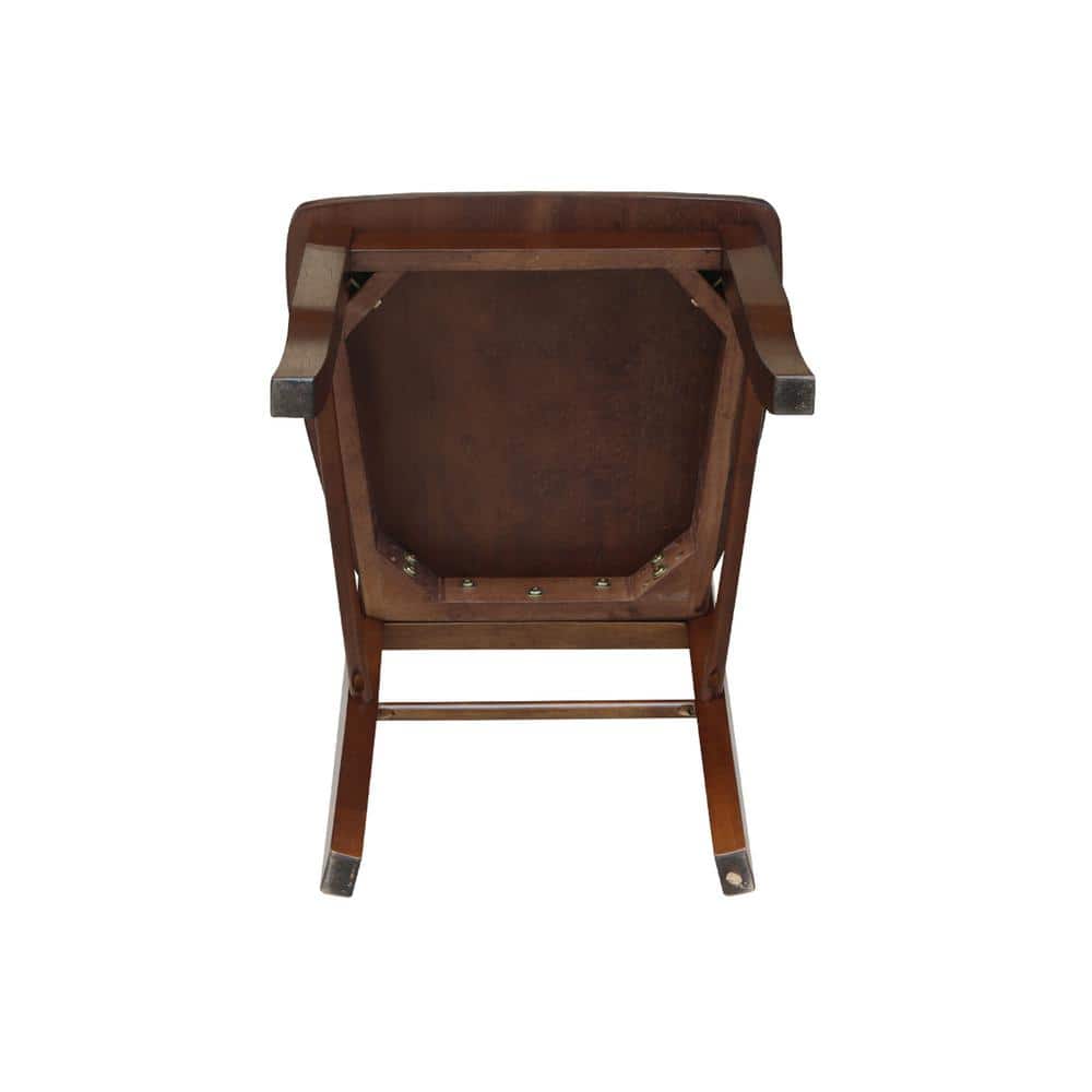 Espresso High Slat Solid Wood Ladderback Side Chair Set