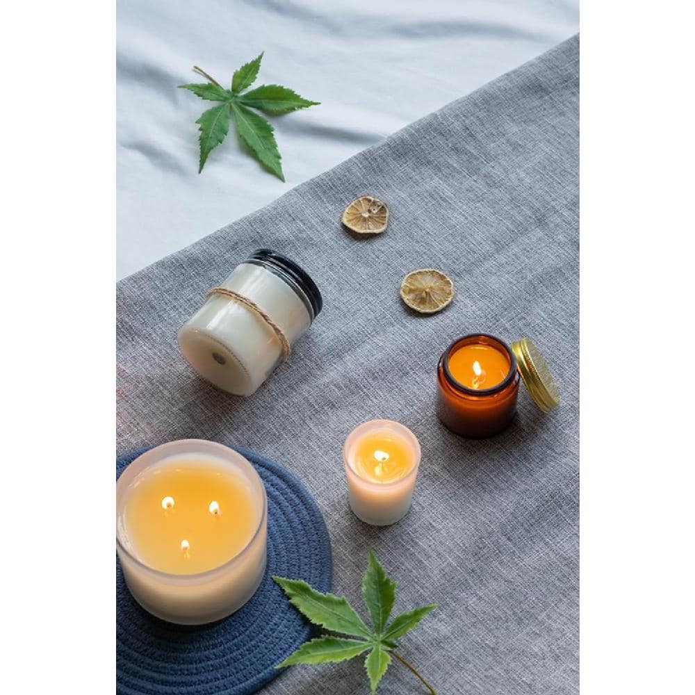 Set of 8 Earl Grey Scented Brown Soy Wax Candles