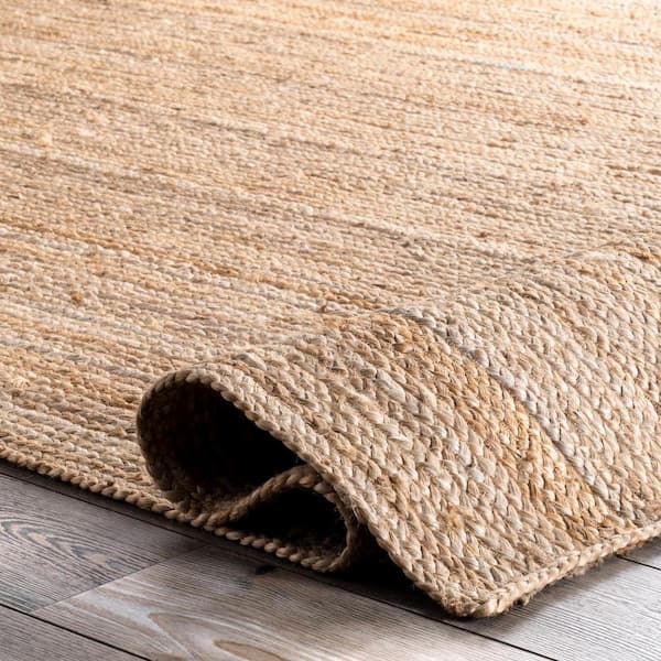 Rug Source Outlet Indoor/ Outdoor Contemporary Abstract Jute/ Wool Area Rug  Hand-Knotted 6X8