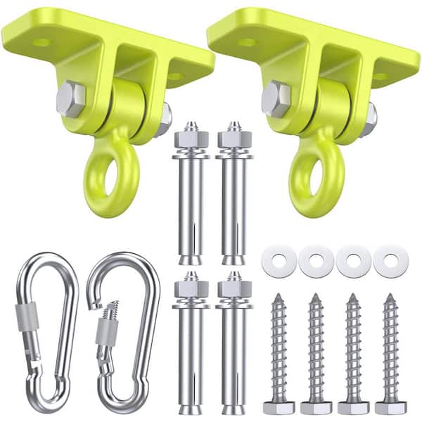 Angel Sar ​​Heavy Duty Swingset Hardware with Locking Hooks for Porch, Patio, Playground Indoor/Outdoor (2-Pack)