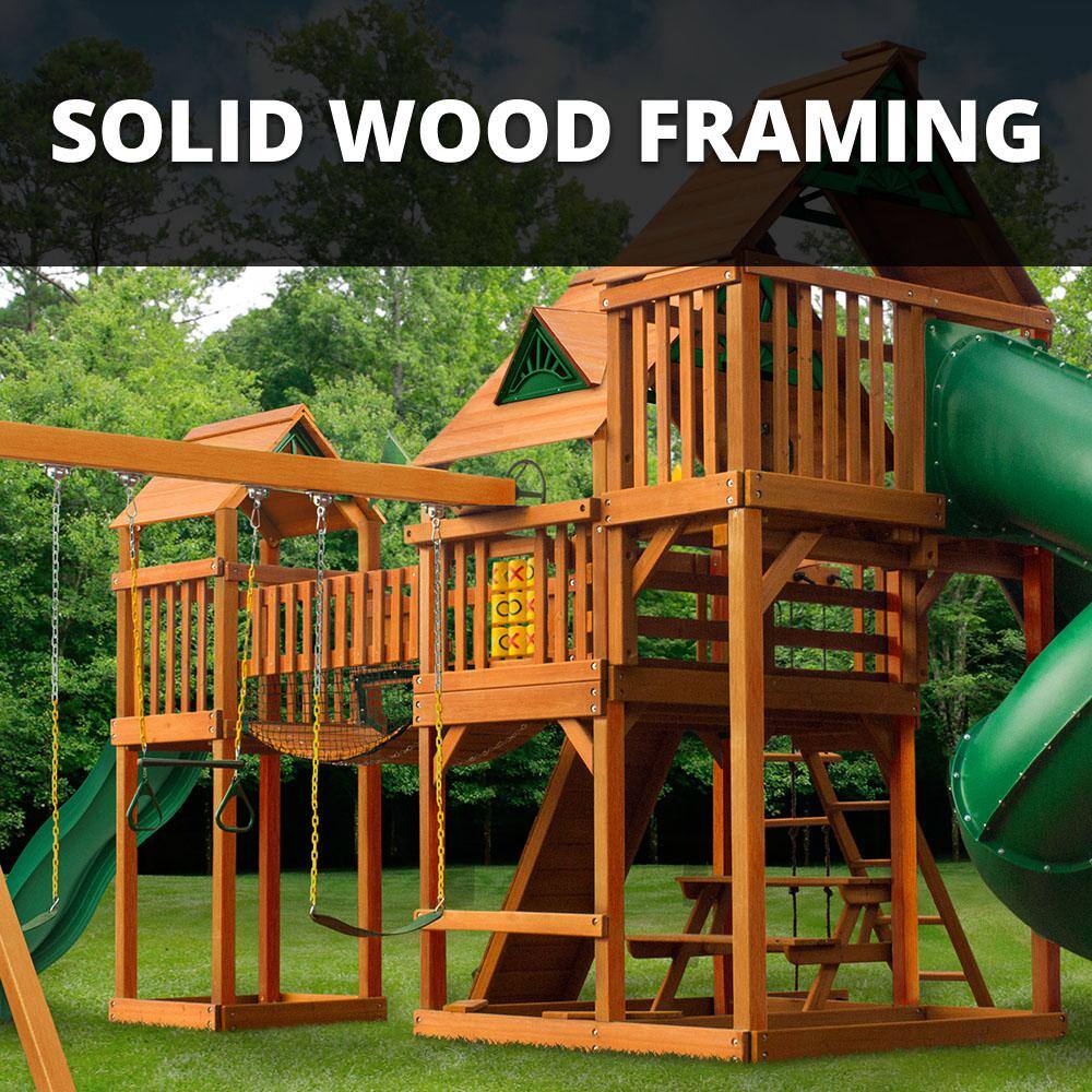 Gorilla Playsets Cedar Wood Treasure Trove II Swing Set