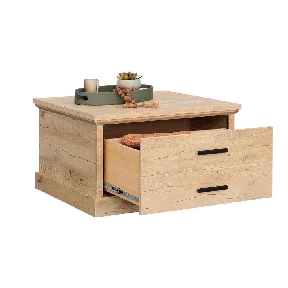 Prime Oak Square Storage Coffee Table with Drawers