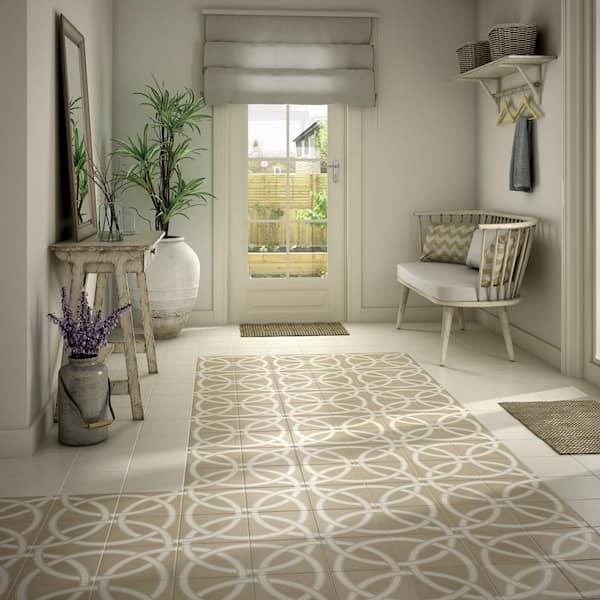 Caprice Pastel Loop 7-7/8 in. x 7-7/8 in. Porcelain Floor and Wall Tile (11.25 sq. ft./Case)