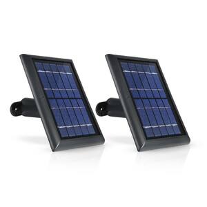 Solar Panel Compatible with Ring Spotlight Cam Battery and Ring Stick Up Cam Battery (2 Pack, Black)