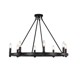 Gerrard 31.5 in. 8-Light Indoor Smith Iron Chandelier with Light Kit
