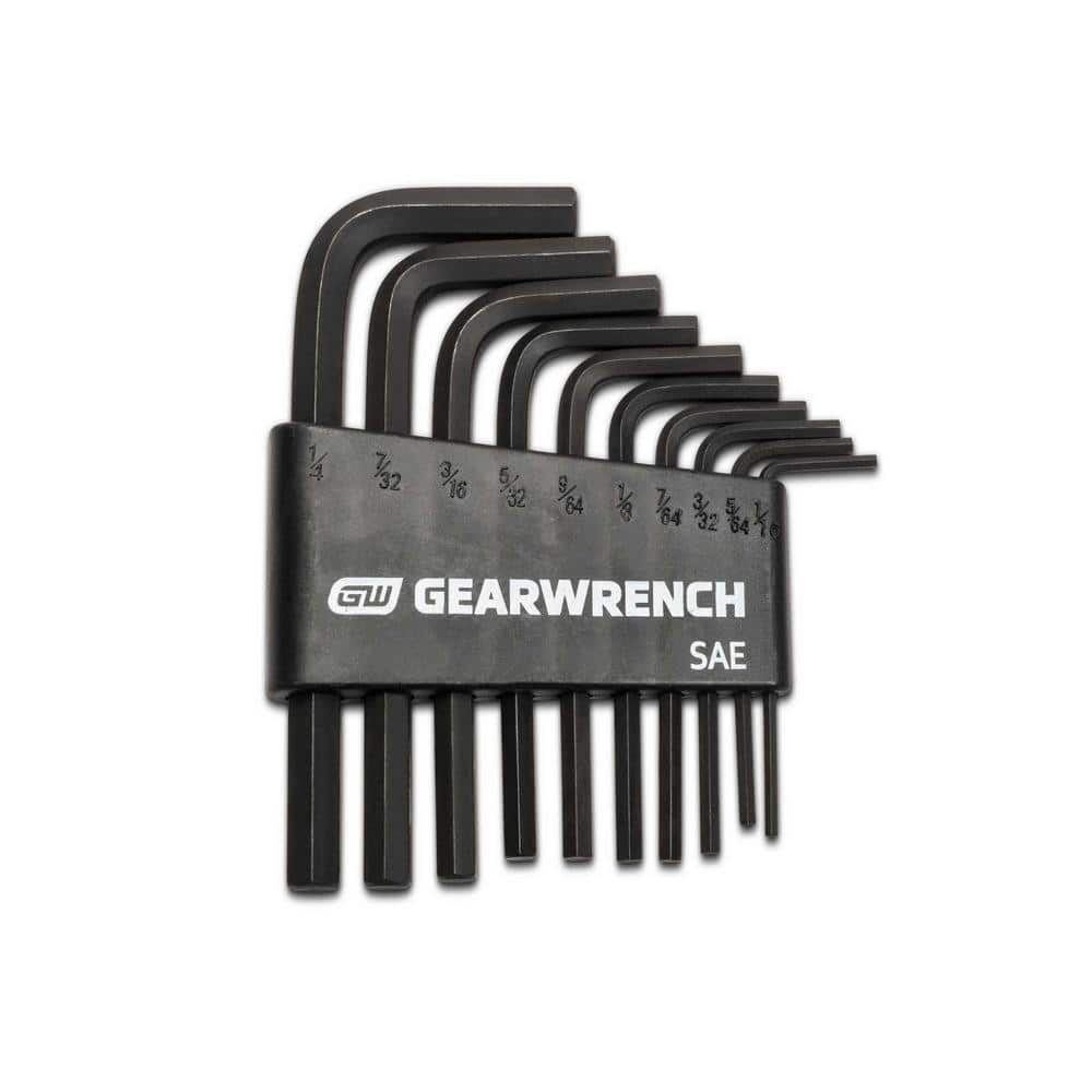 GEARWRENCH SAE Short Arm Hex Key Set with Caddy (10Piece) 83500 The