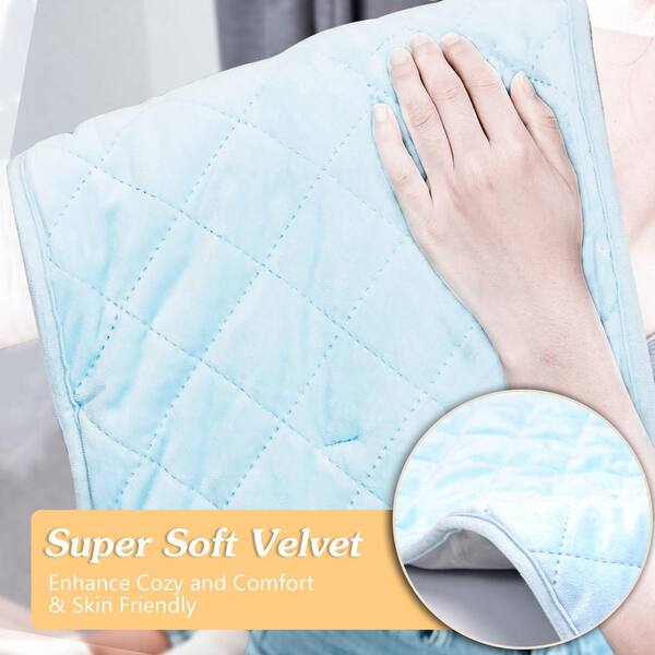 nalax Blue Woven Microfiber Heating Electric Blanket with Tourmaline Beads  and Jade Stones H31A1 - The Home Depot