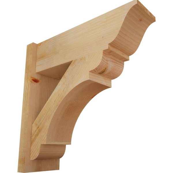 Ekena Millwork 8 in. x 24 in. x 24 in. Douglas Fir Olympic Traditional Rough Sawn Outlooker