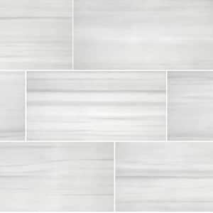Milano Lasa White 12 in. x 24 in. Matte Porcelain Floor and Wall Tile Sample (1.9 sq. ft./Piece)