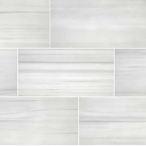 Florida Tile Home Collection Milano Lasa White 12 in. x 24 in. Matte Porcelain Floor and Wall Tile (425.6 sq. ft. / pallet)