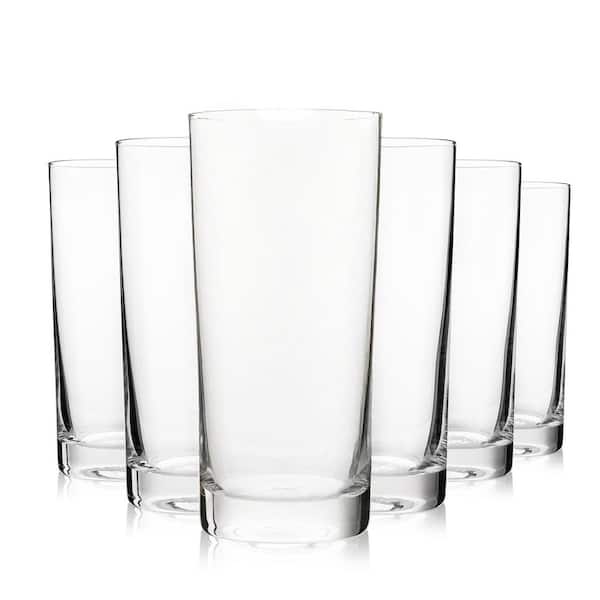 16 oz. Glass Highball Glass (Set of 6), Tall Drinking Glasses, Tom Collins Glasses, Mojito Glass Cups, Robust Durability
