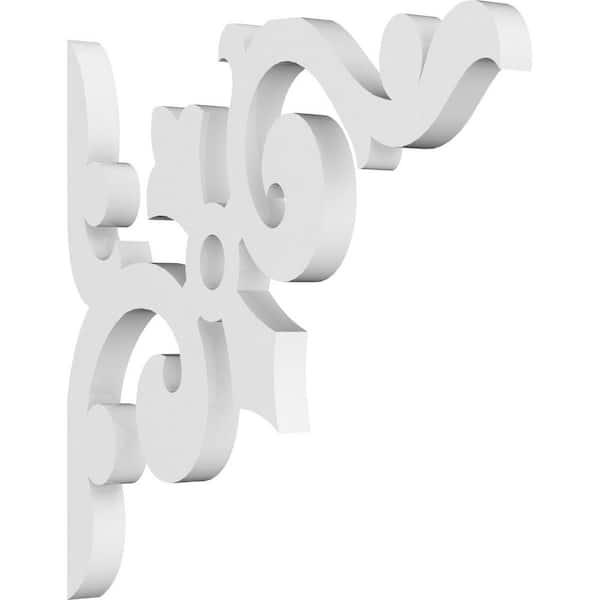 Ekena Millwork 5/8 in. W X 8 in. H X 8 in. D PVC Whitman Bracket
