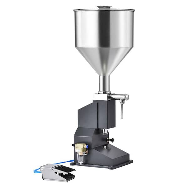 Pneumatic Liquid Filling Machine, 5-50 ml, Stainless Steel Filler, Pedal-Operated, for Bottles, Milk, 2025 Update