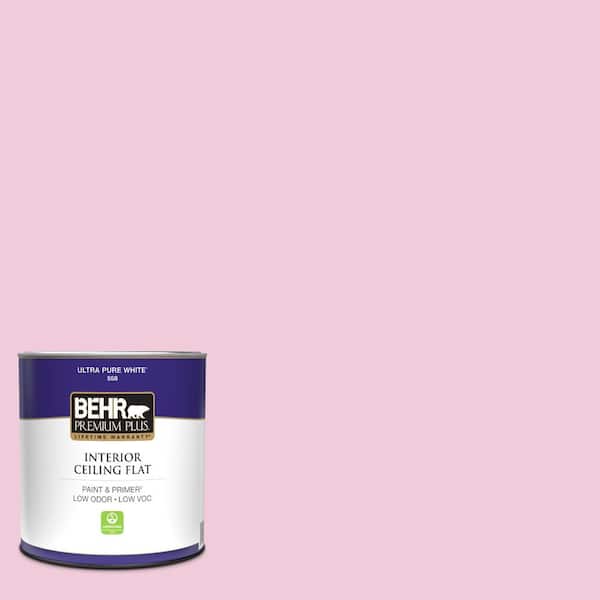 BEHR PREMIUM PLUS 1 qt. #P130-1 Piggy Bank Ceiling Flat Interior Paint