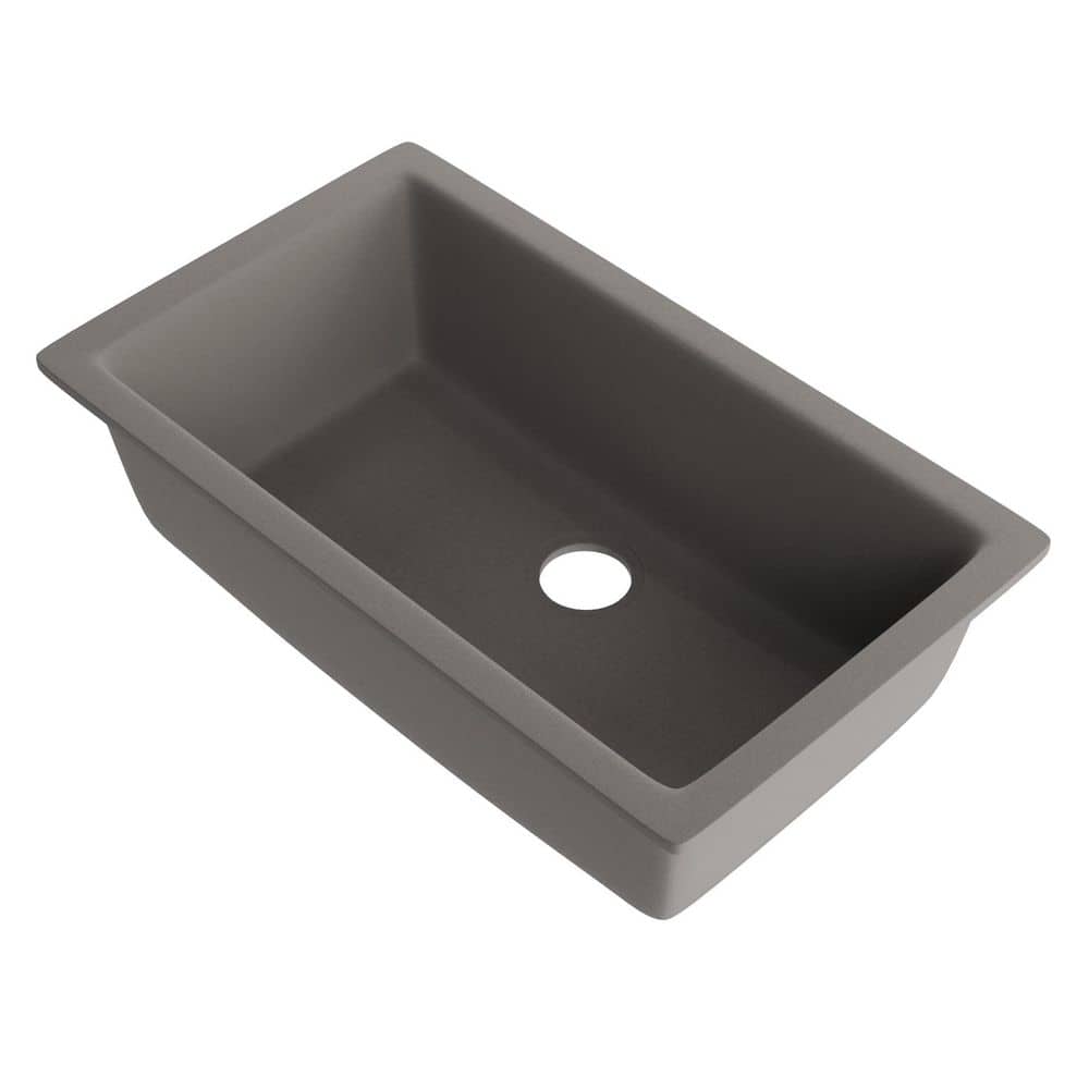 BAJA 32.5 in. Undermount Single Bowl Smoky Ash Granite Composite Kitchen Sink price history on PriceWatchPro
