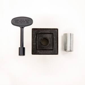 Universal Square Flange 1/2 in. and 3/4 in. Gas Valve (Includes Bushing, Allen Wrench and 3 in. Valve Key) in Flat Black