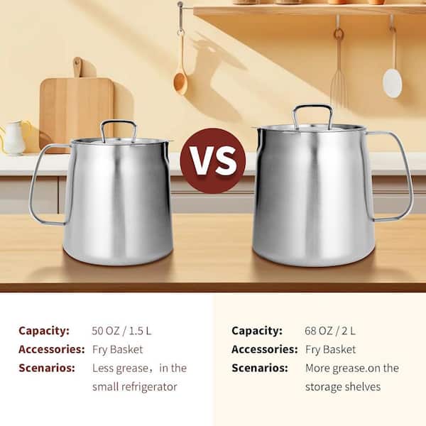 Friteuse En Inox Avec Panier Filtre – Grande Capacité, Idéale Pour Cuisiner Sainement à La Maison - 7