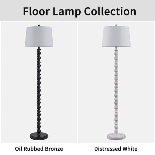 KAWOTI 60 in. Oil Rubbed Bronze Standard Floor Lamp with White