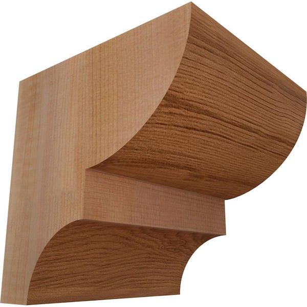 Ekena Millwork 5-1/2 in. x 6 in. x 6 in. Western Red Cedar Ridgewood Smooth Corbel