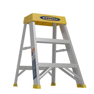 2 ft. Aluminum Step Ladder (8 ft. Reach Height) with 300 lb. Load Capacity Type IA Duty Rating