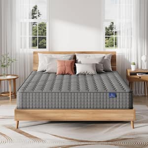 Original Hybrid Series Twin Medium Memory Foam Tight Top 8 in. Grey Mattress