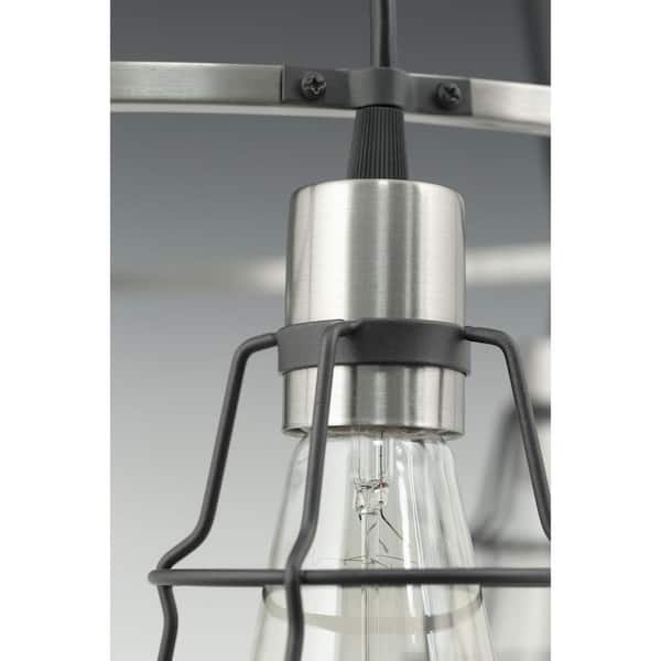 Progress Lighting Gauge Collection 3-light Graphite Chandelier