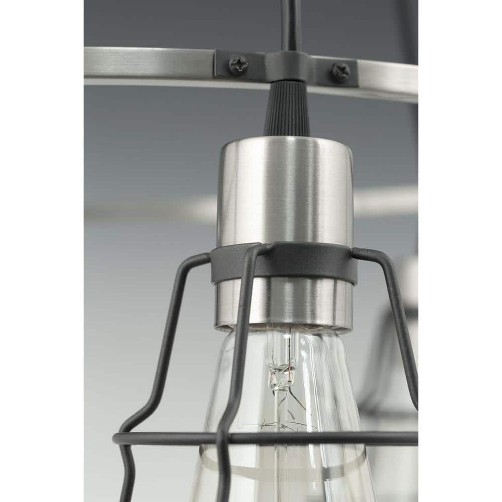 Graphite Black Industrial Cage Bathroom Sconce Light