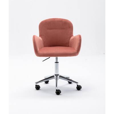 Modern Leisure Pink Velvet Swivel Shell Chair /Arm Chair/Office Chair for Living Room