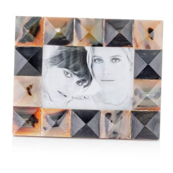 HomeRoots Rosemary Abstract Black Green and White Mosaic 5x7 Photo Frame