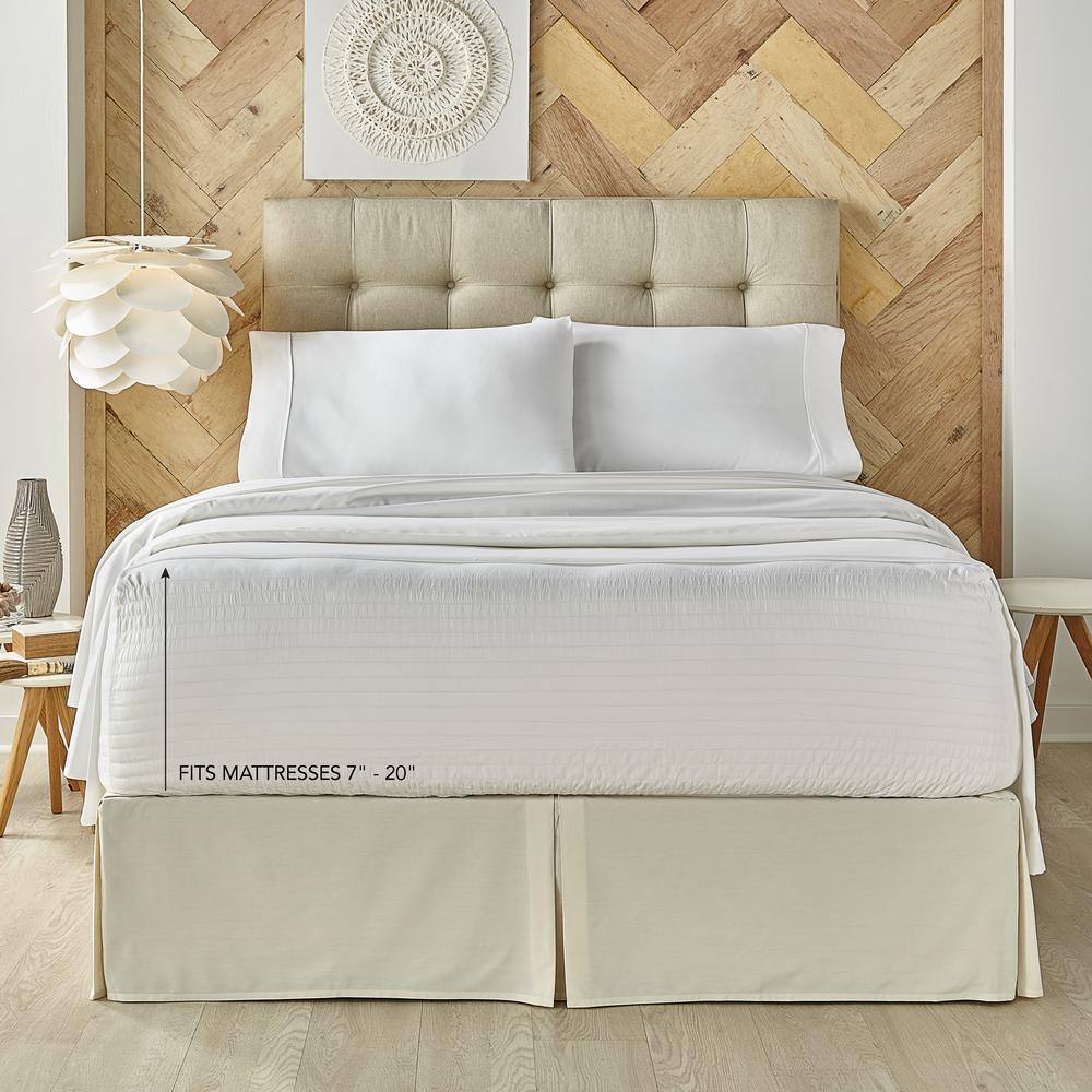 Royal Comfort 500 Thread Count Full/Double White Cotton-Polyester Sheet Set